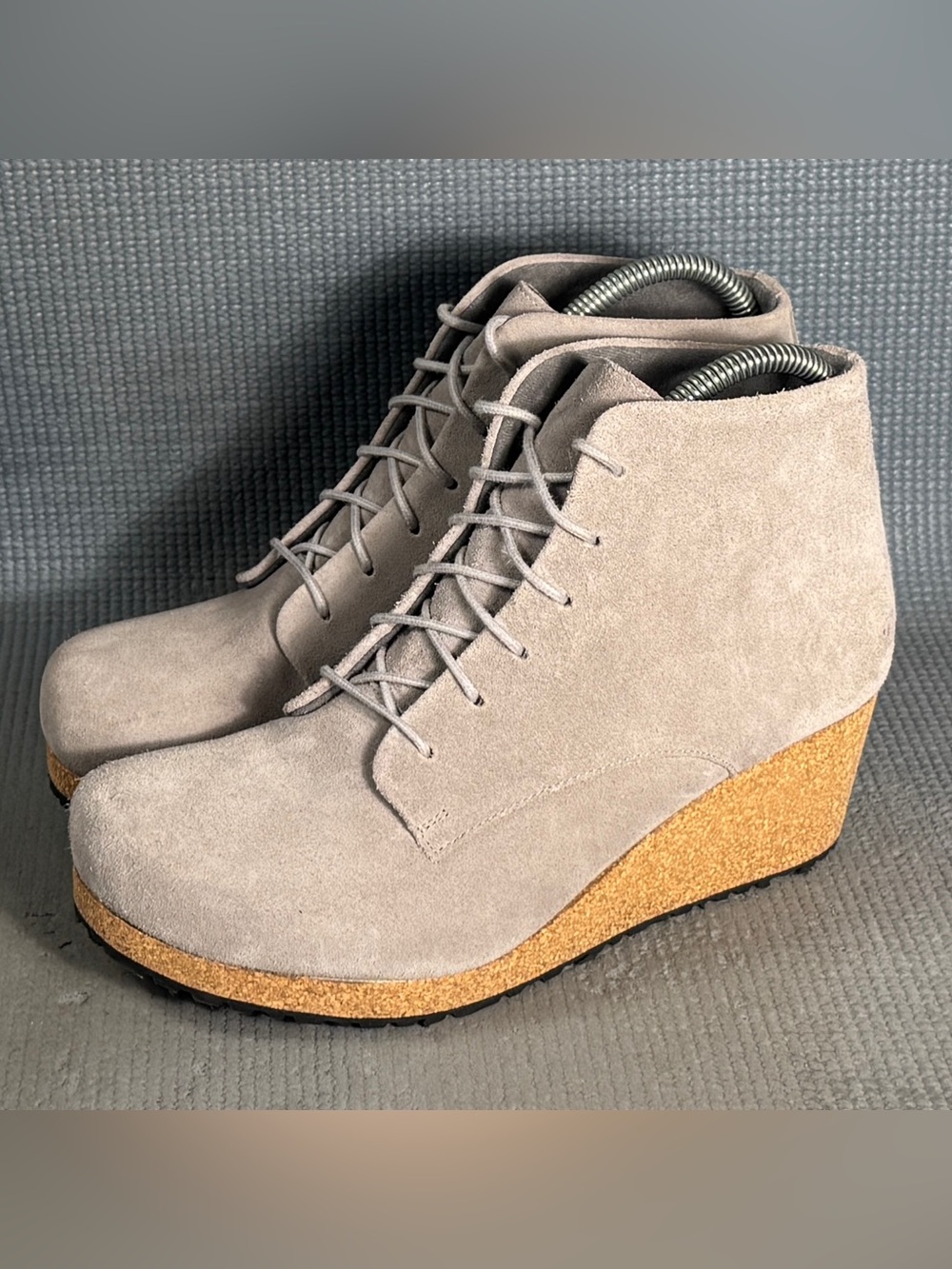 Birkenstock Papillio Edith Wedge Boots Gray Suede Women’s Size 9 US 40 EU